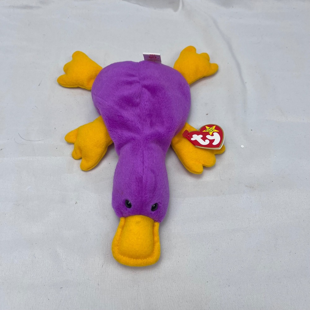 Ty Beanie Babies Patti Platypus Vintage 1993 Purple Plush Toy 4025